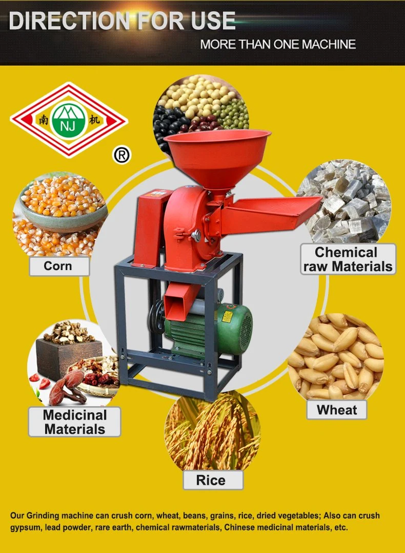 Corn Flour Claw Mill Crusher Maize Milling Machine Small Rice Electric Corn and Wheat Milling Machine